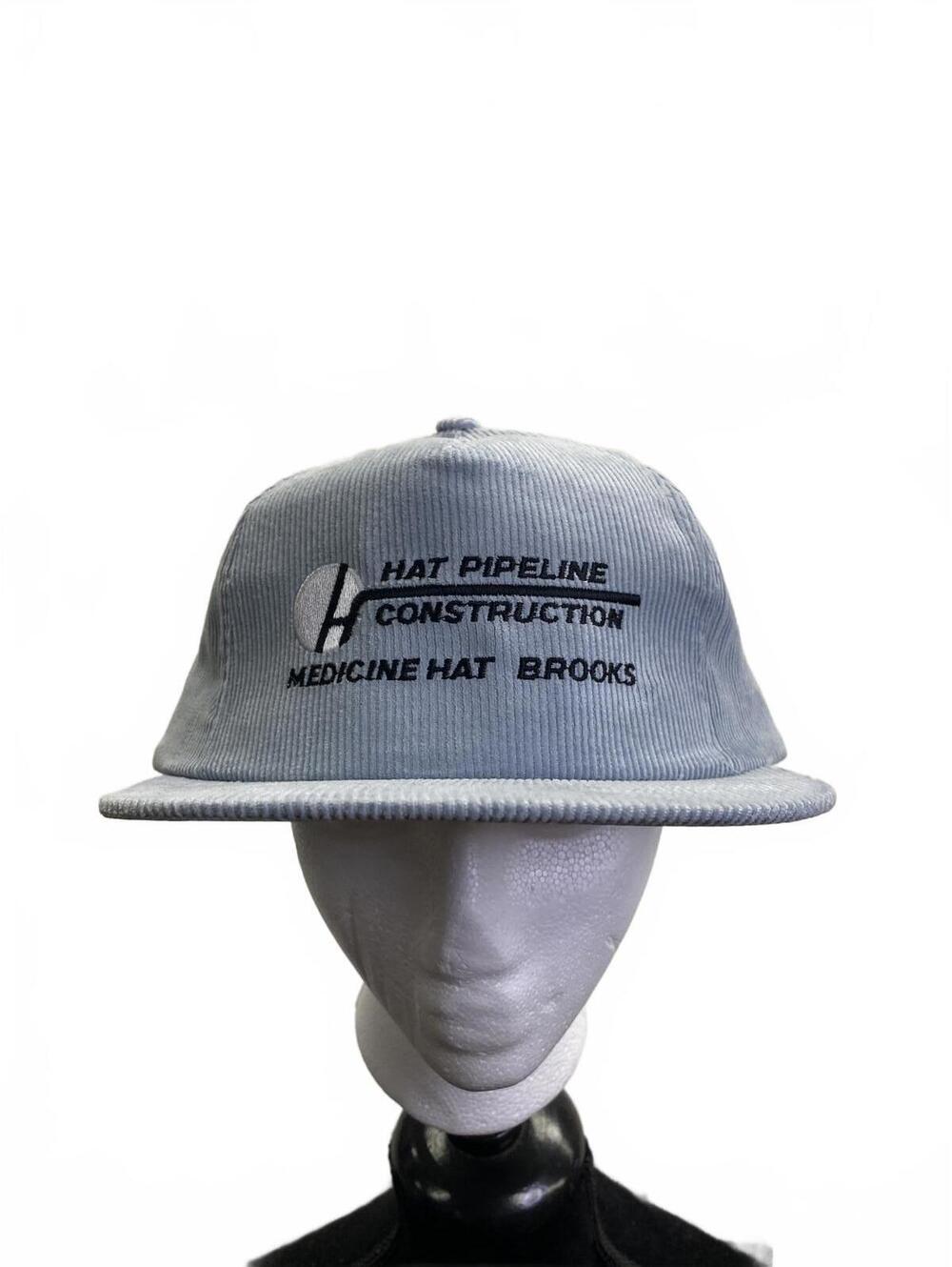 Vintage Hat Pipeline Construction Cap Corduroy Unused - Medicine Hat, Brooks